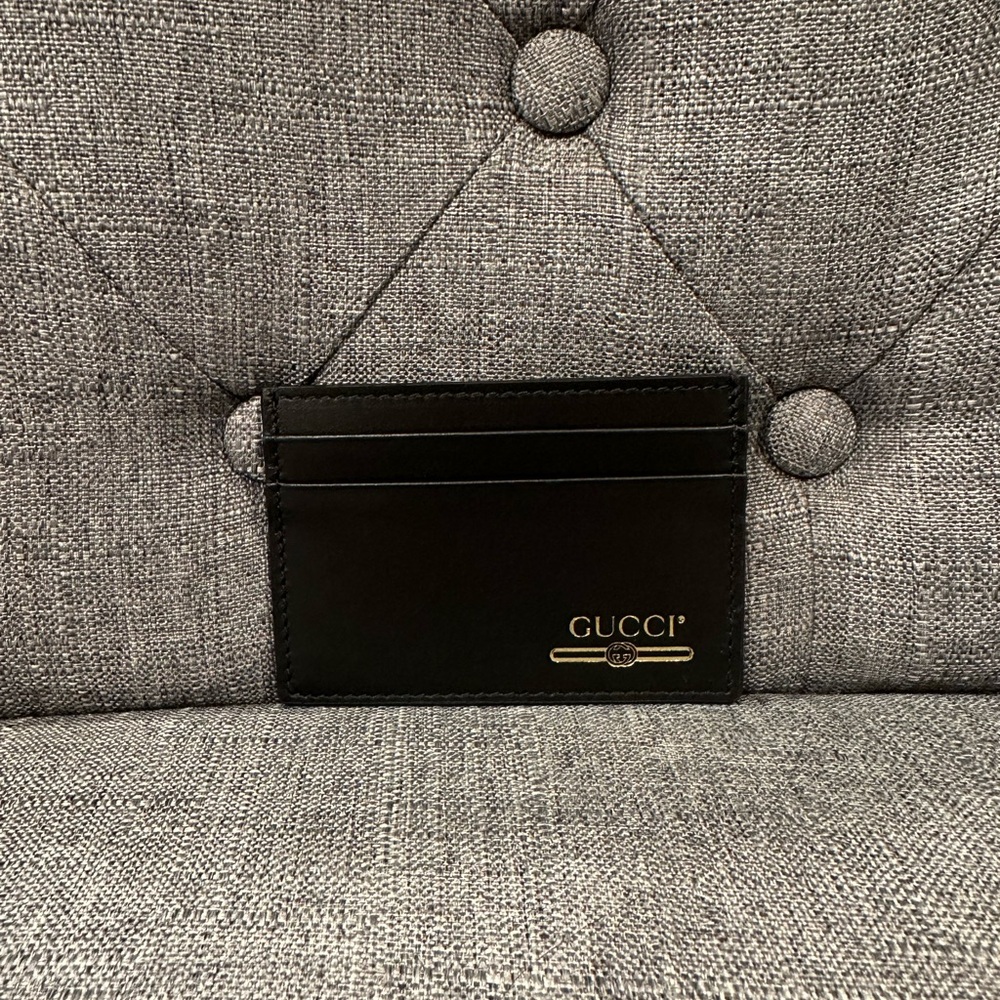 Gucci Black Leather Card Holder